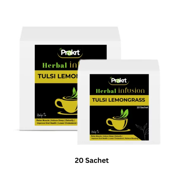 Prakrt Herbal Infusion Tulsi Lemon Grass Tea